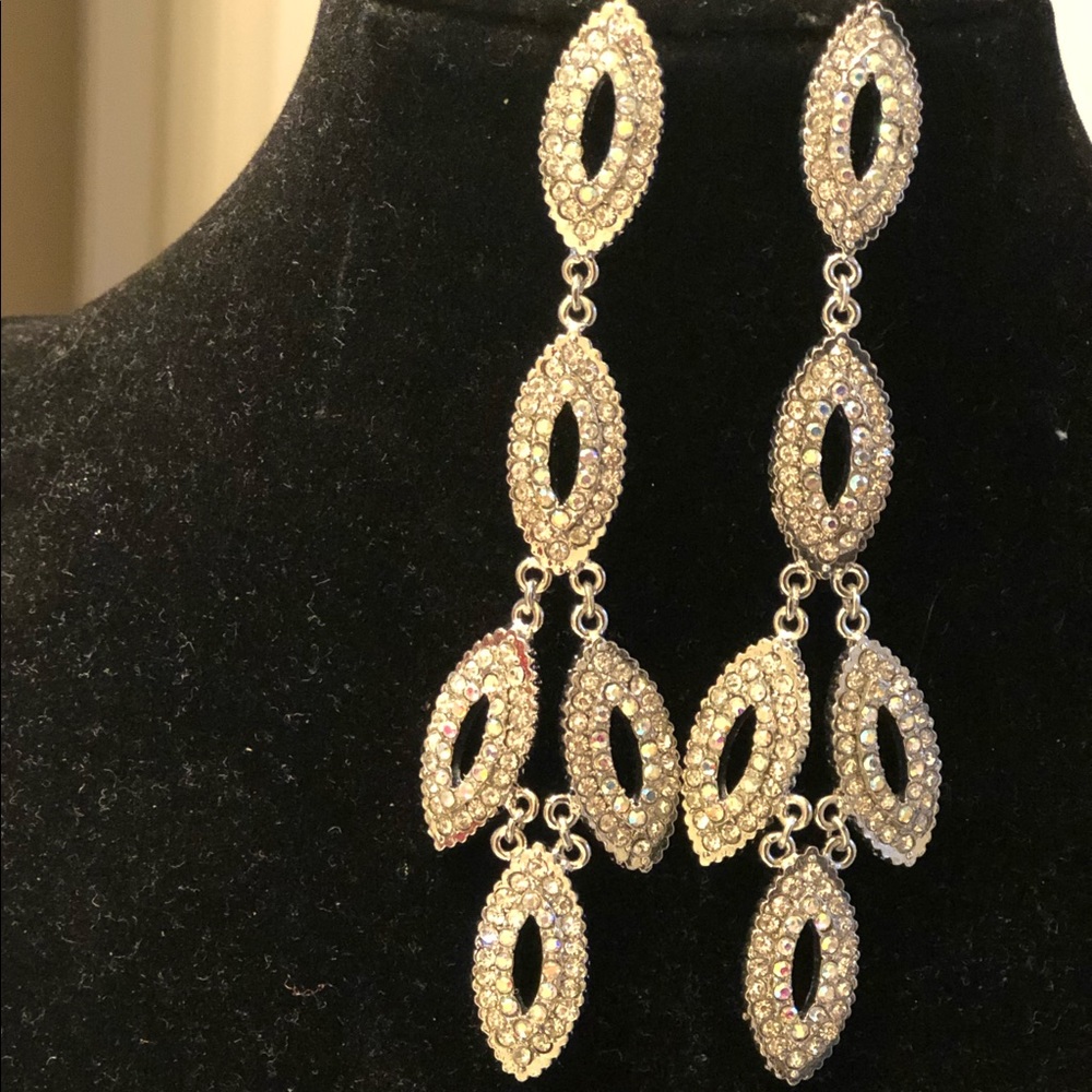 Stone studded earrings.